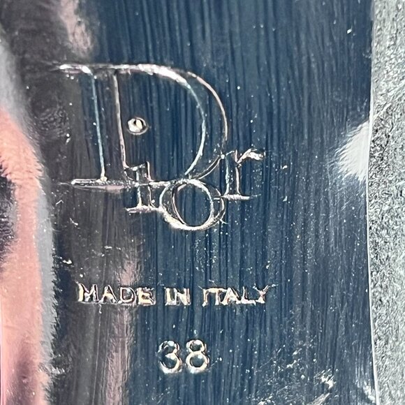 Dior by John Galliano 2003 Black Patent & Suede D'Orsay Platform Pump EU 38 US 8 - Picture 15 of 16